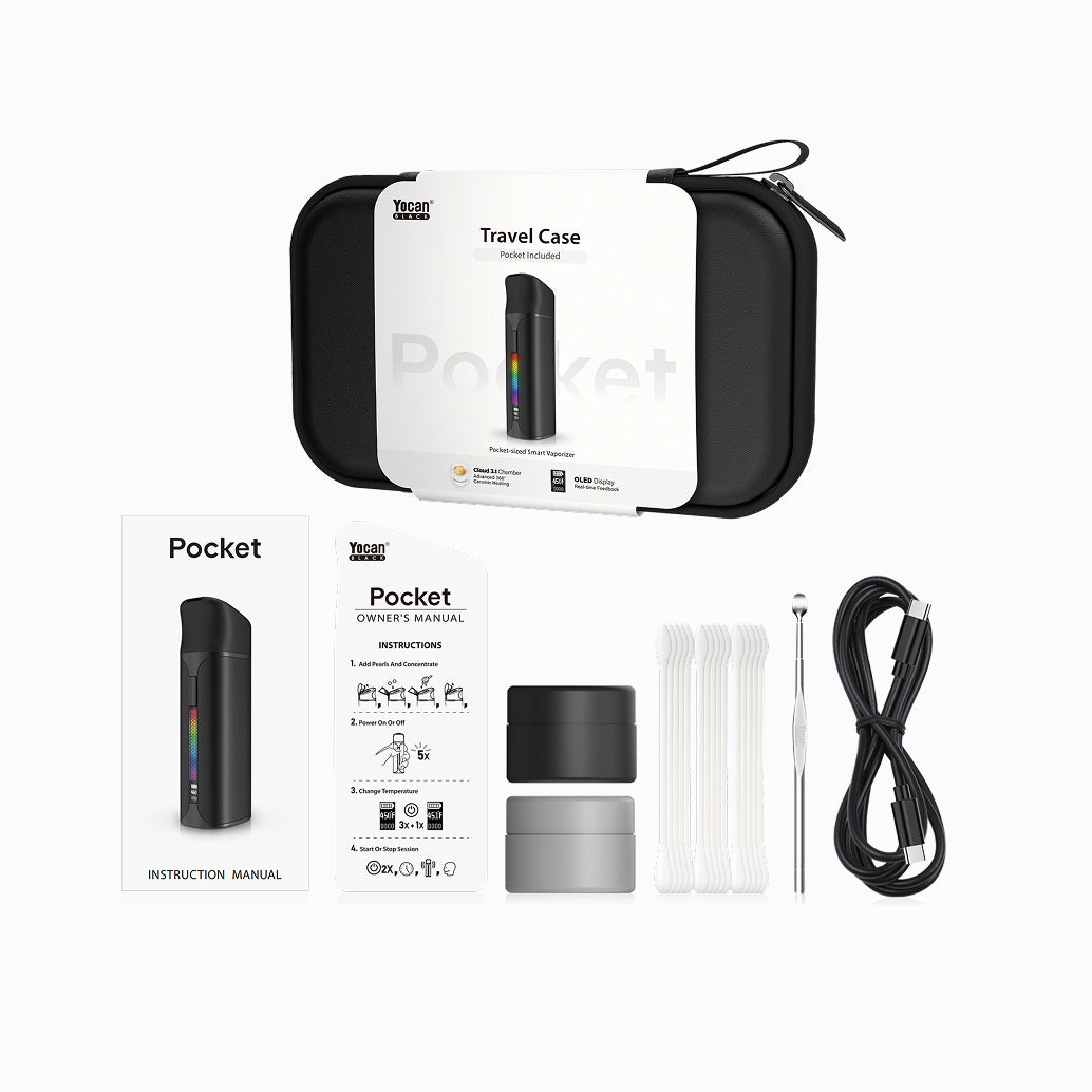 Yocan Black Pocket Accessories Travel Case (Device not Included)
