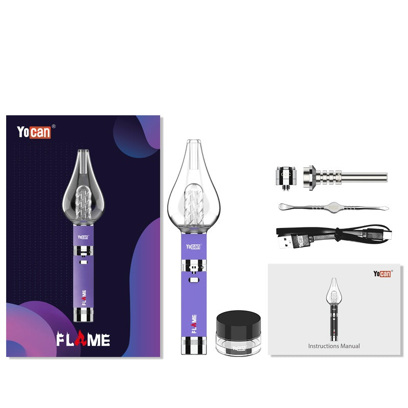 Yocan FLAME Multi-functional Nectar Collector Vaporizer purple color box