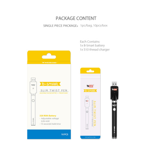 Yocan B-Smart Battery With USB Charger